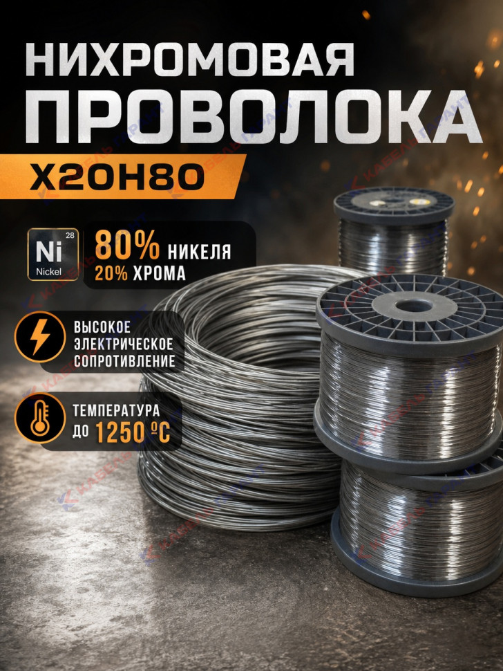 Нихромовая проволока Х20Н80 0,63 мм