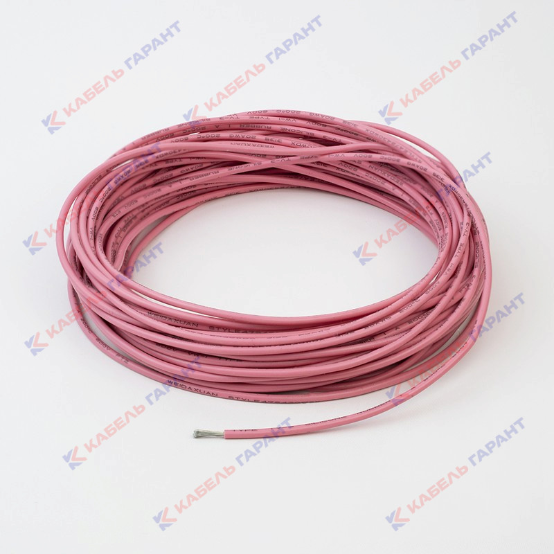 Силиконовый провод 24 AWG 0,2 мм2 розовый