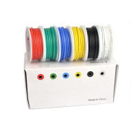 Набор силиконовых проводов 22 awg 0,35 мм2 (6 цветов по 10 м) Набор силиконовых проводов 22 awg 0,35 мм2 (6 цветов по 10 м)