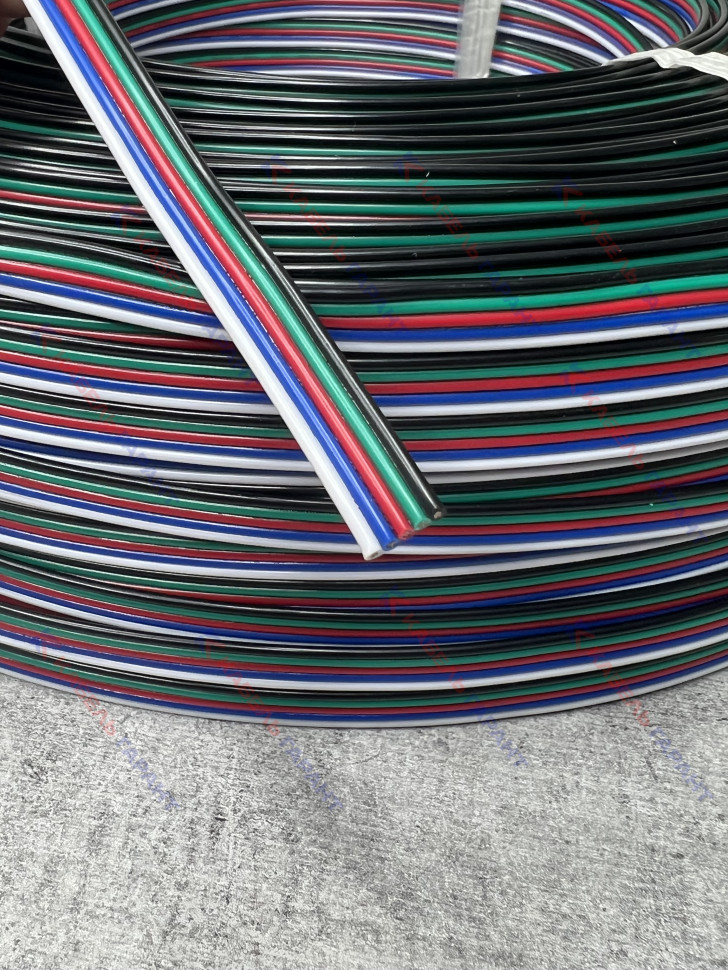 Шлейф цветной RGBW - 5 х 0,32 мм (22 awg)